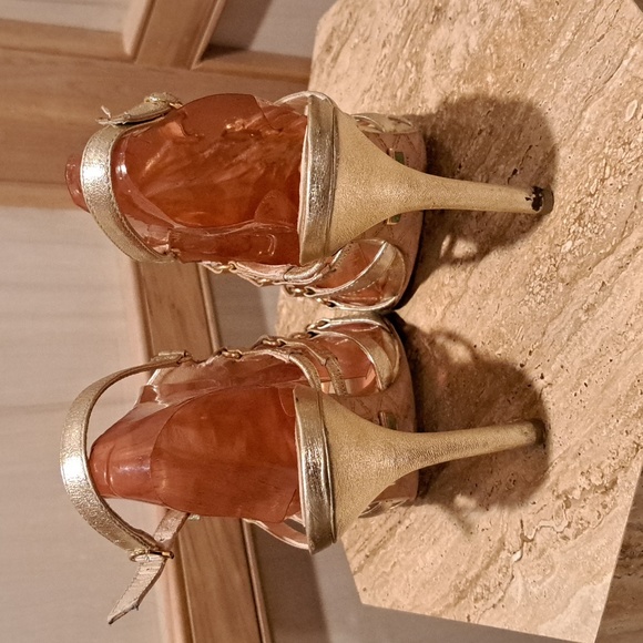 L.A.M.B Y2K gold gladiator sandals 8 - Picture 4 of 8